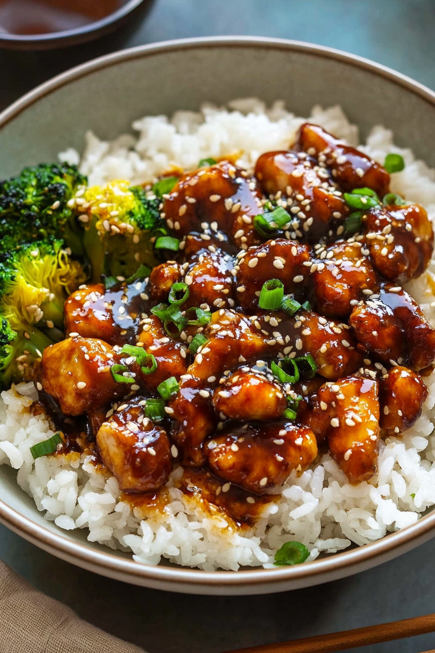 Sticky Chicken Rice Bowls