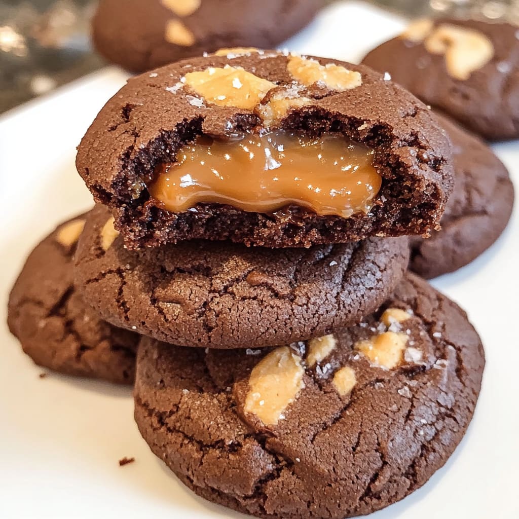 Caramel Filled Chocolate Cookies