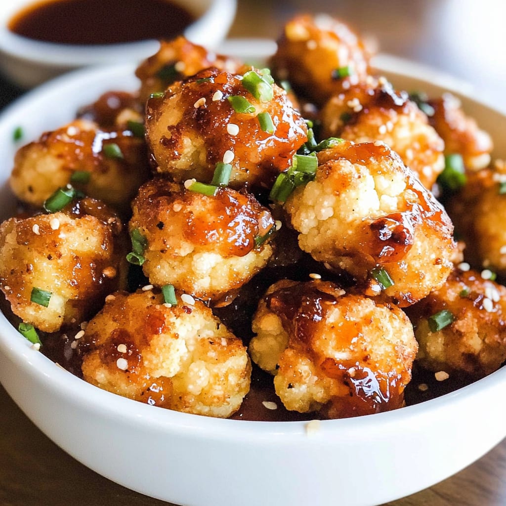 Cauliflower Bites with Sticky Sauce