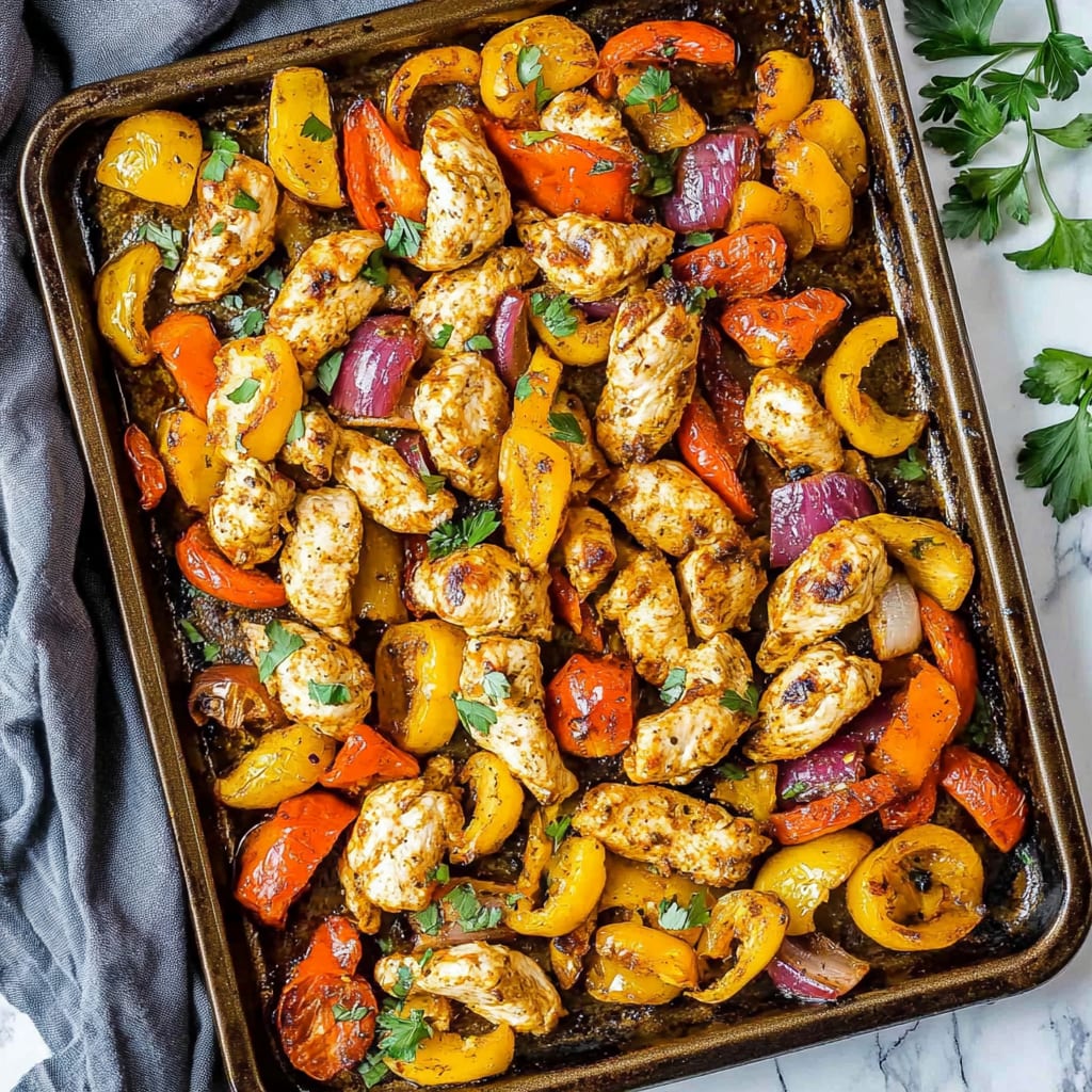 Chicken Shawarma Sheet Pan Dinner