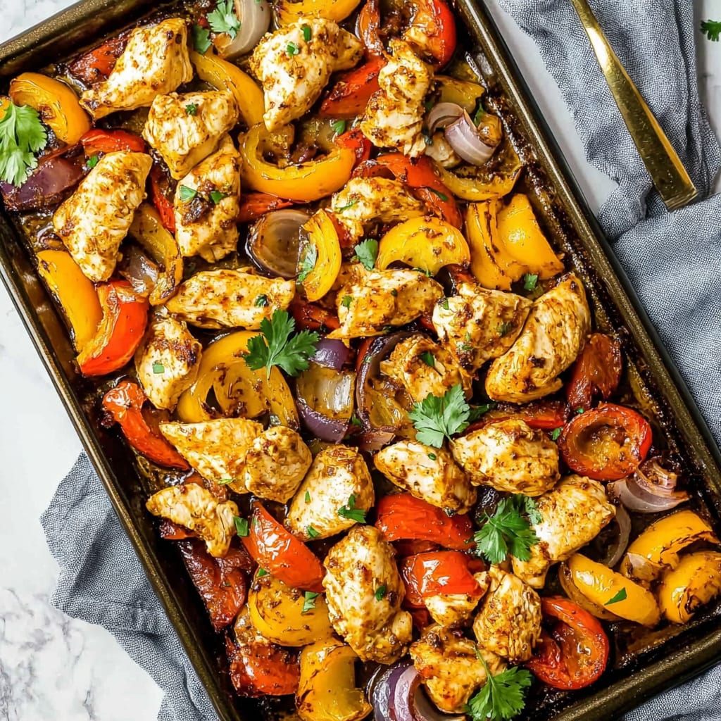 Chicken Shawarma Sheet Pan Dinner