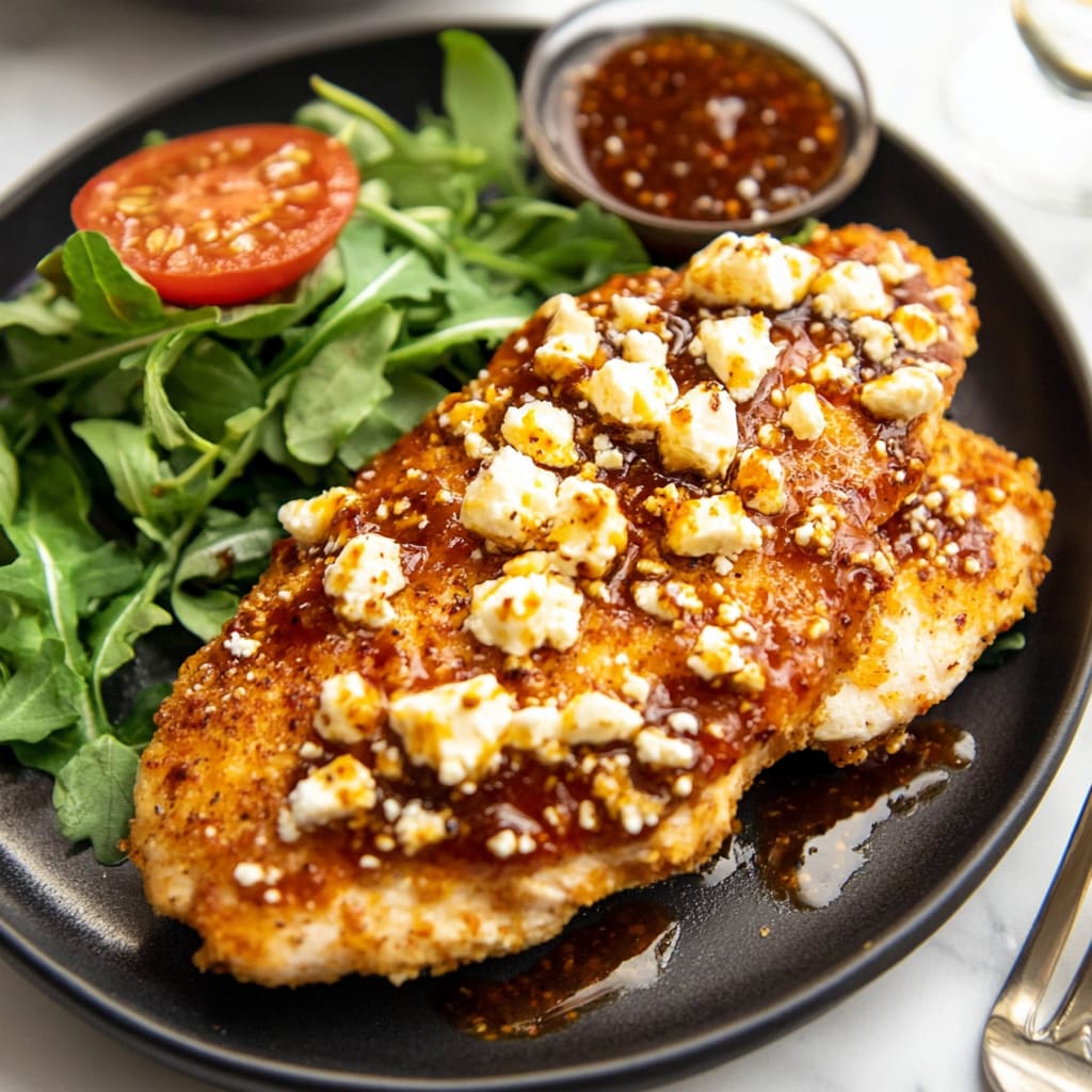 Crispy Hot Honey Feta Chicken