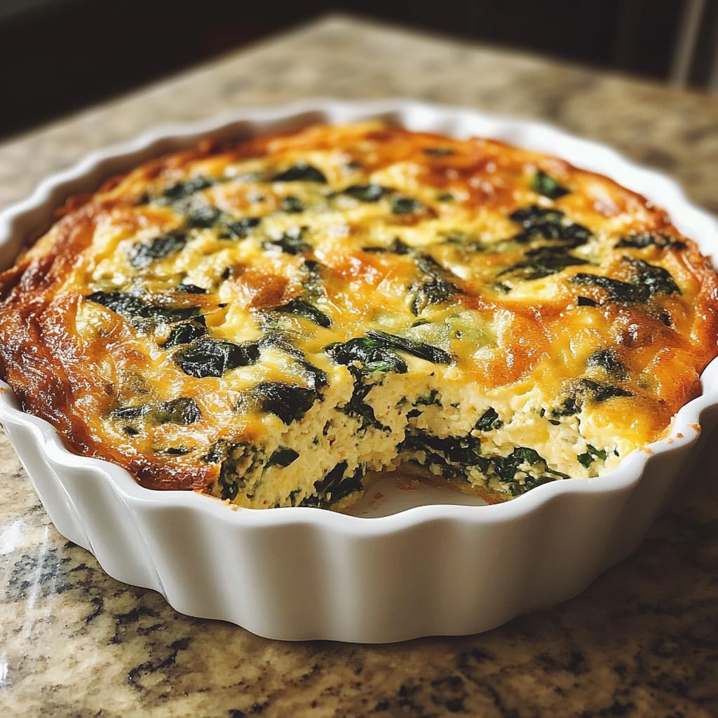 Easy Crustless Spinach Quiche