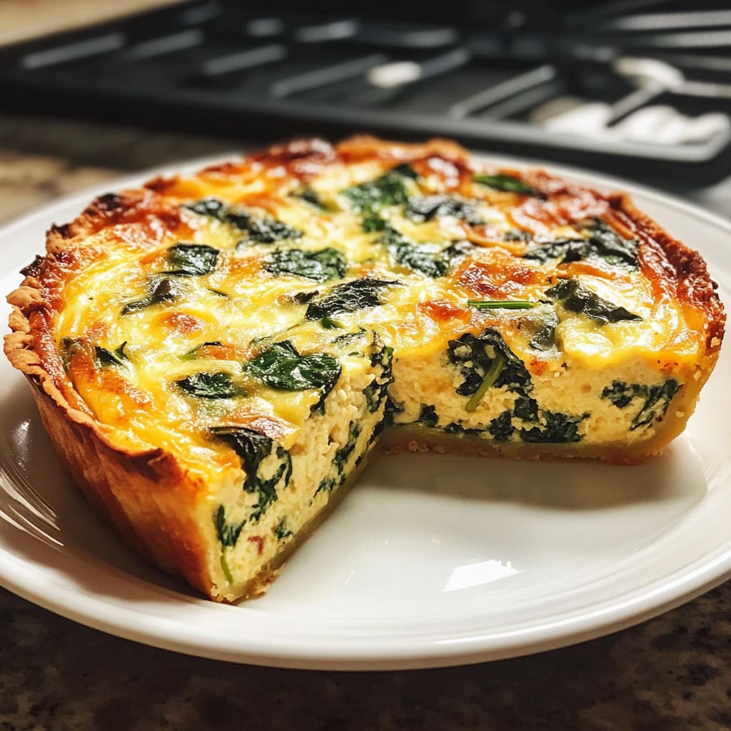 Easy Crustless Spinach Quiche