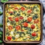Sheet Pan Spinach Tomato Ricotta Frittata