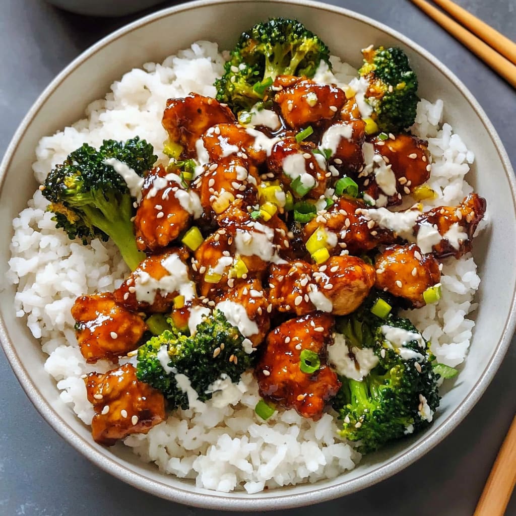 Sticky Chicken Rice Bowls