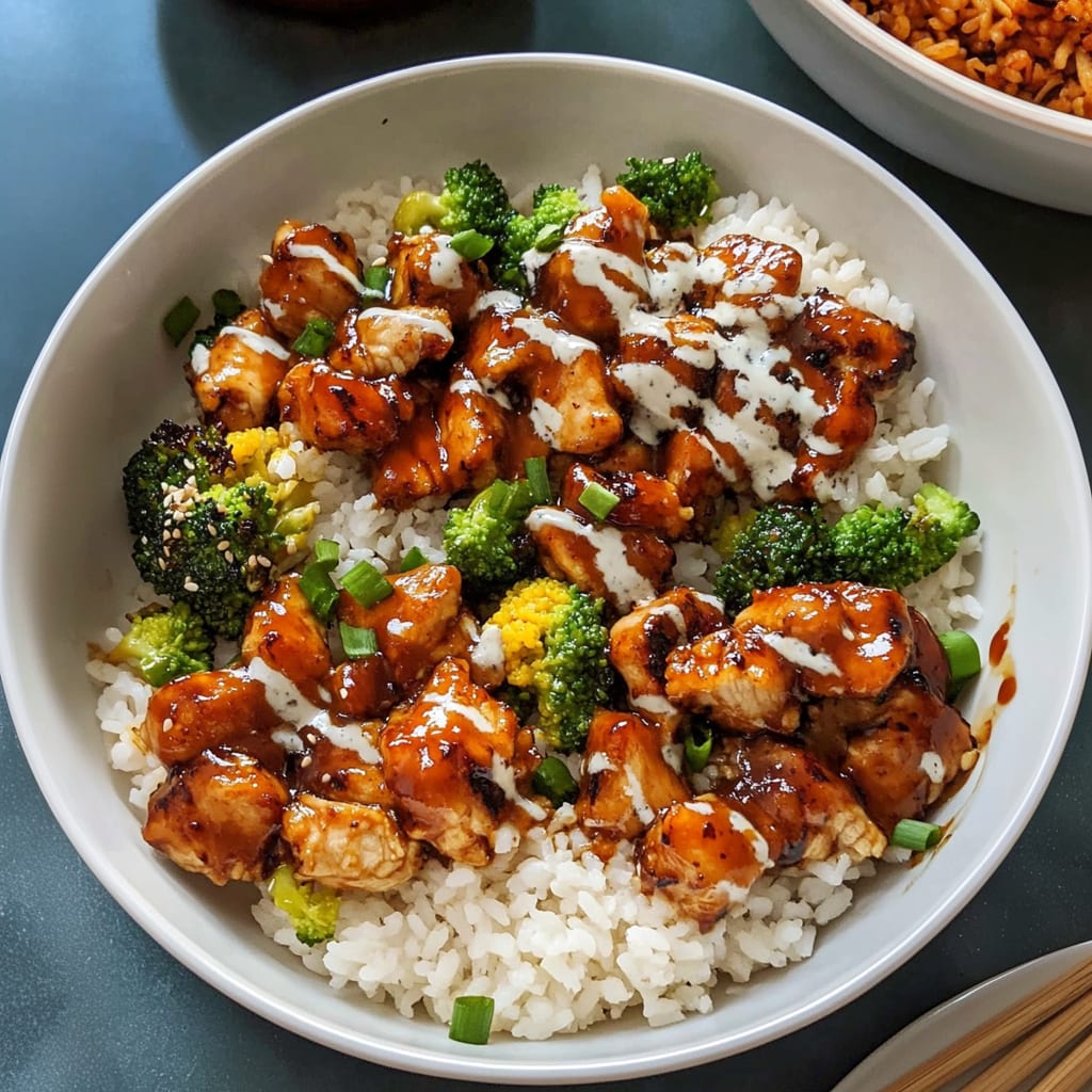 Sticky Chicken Rice Bowls