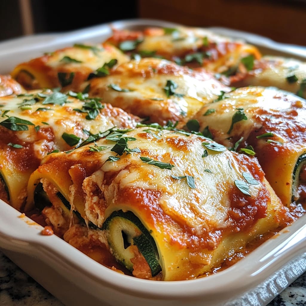 Zucchini Lasagna Roll Ups
