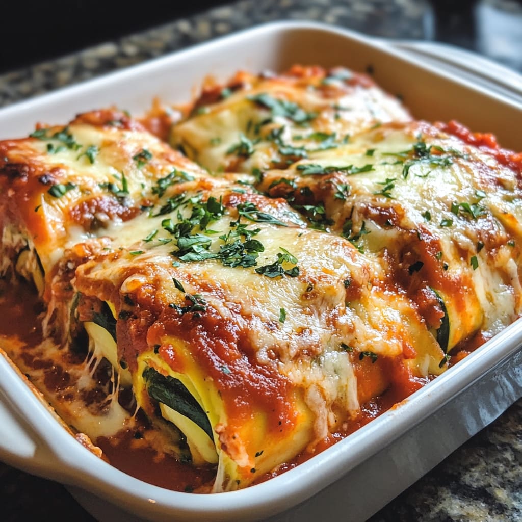 Zucchini Lasagna Roll Ups