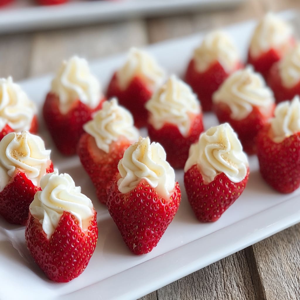 Cheesecake Stuffed Strawberries