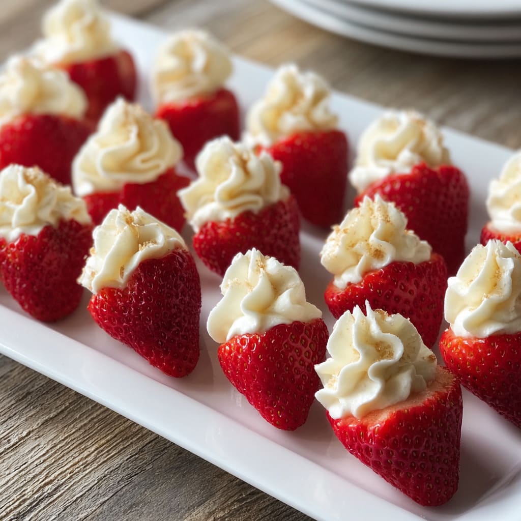 Cheesecake Stuffed Strawberries