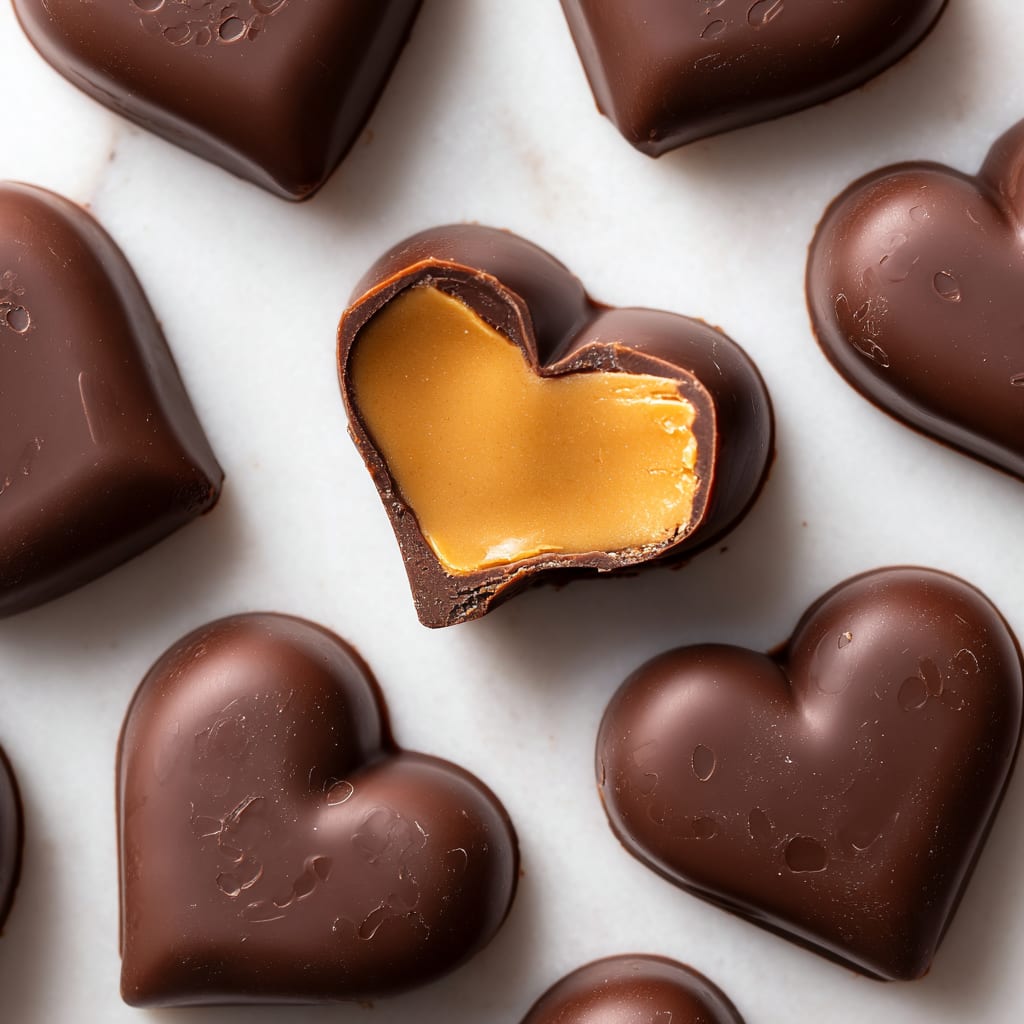 Chocolate Peanut Butter Valentines Heart