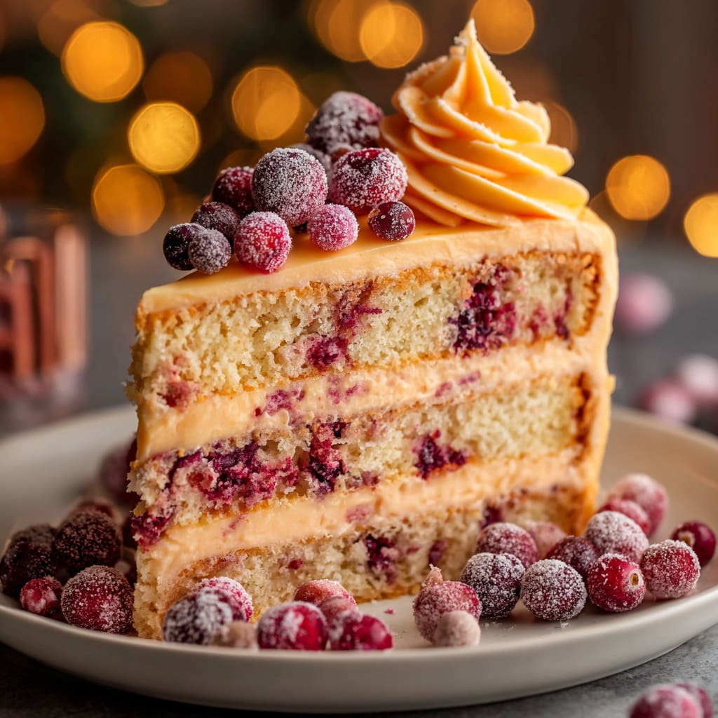 Cranberry Orange Layer Cake