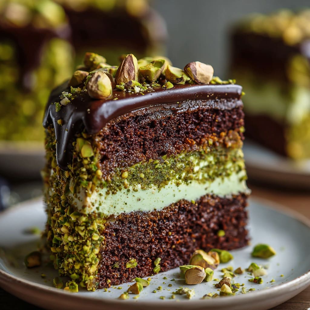 Dubai Chocolate Pistachio Cake