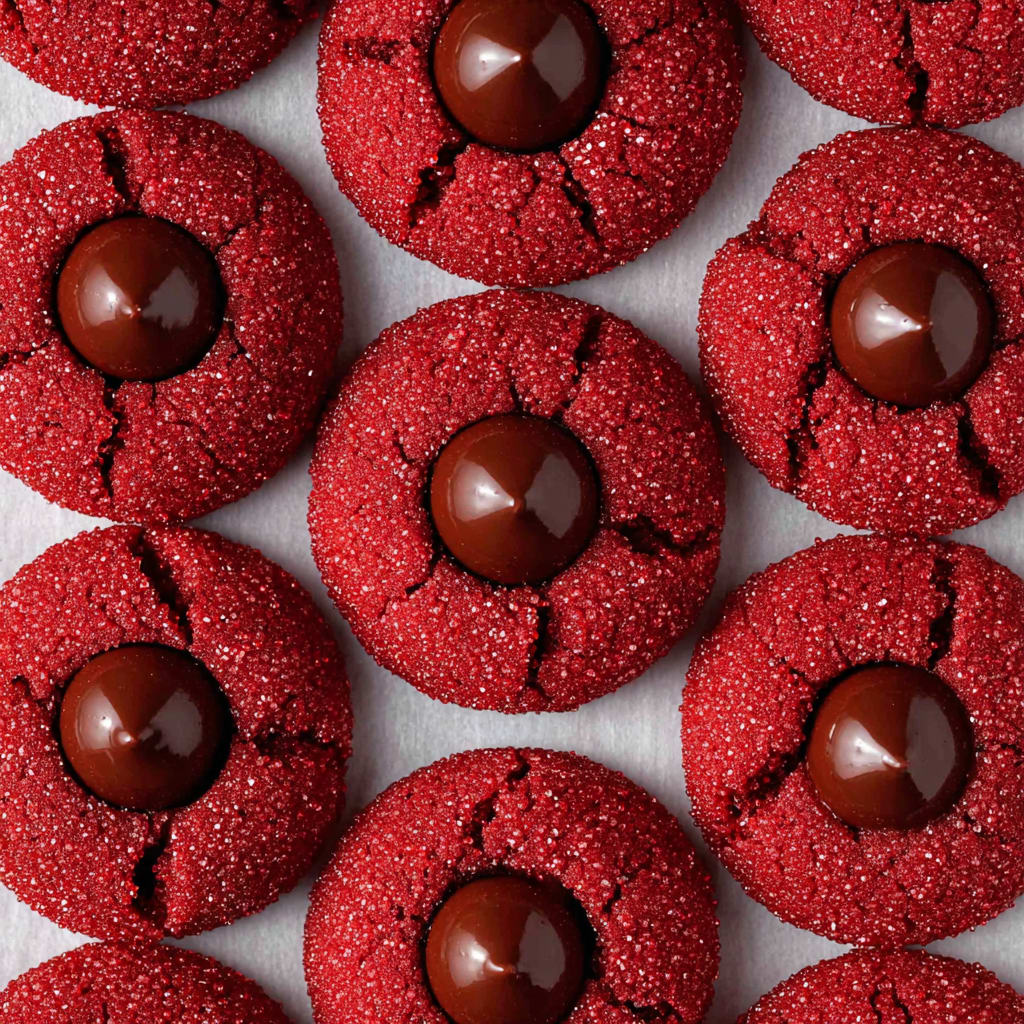Easy Red Velvet Blossoms Cookies