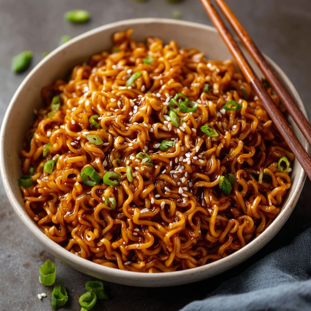 Easy Saucy Ramen Noodles