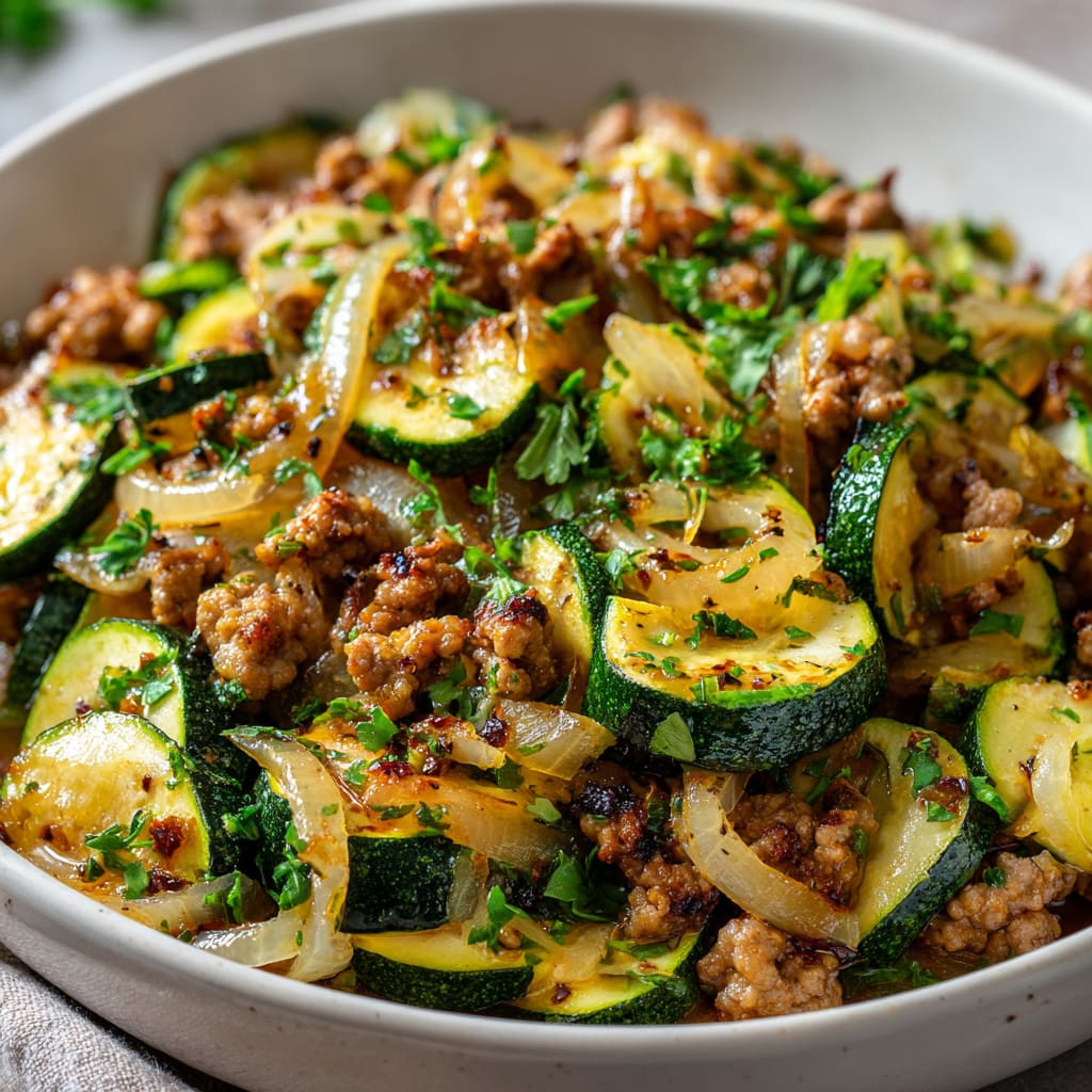 Ground Turkey and Zucchini Skillet
