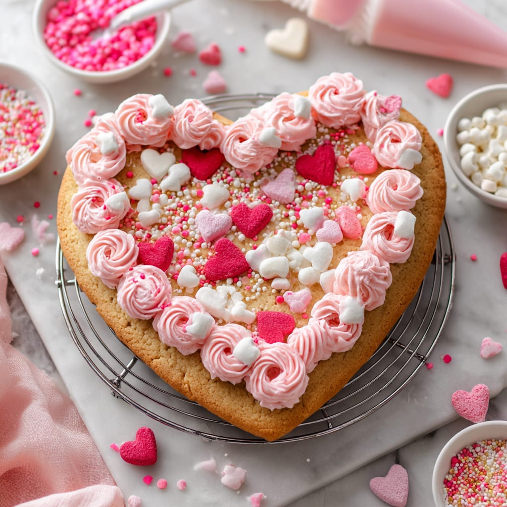 Heart Shaped Cookie Cake