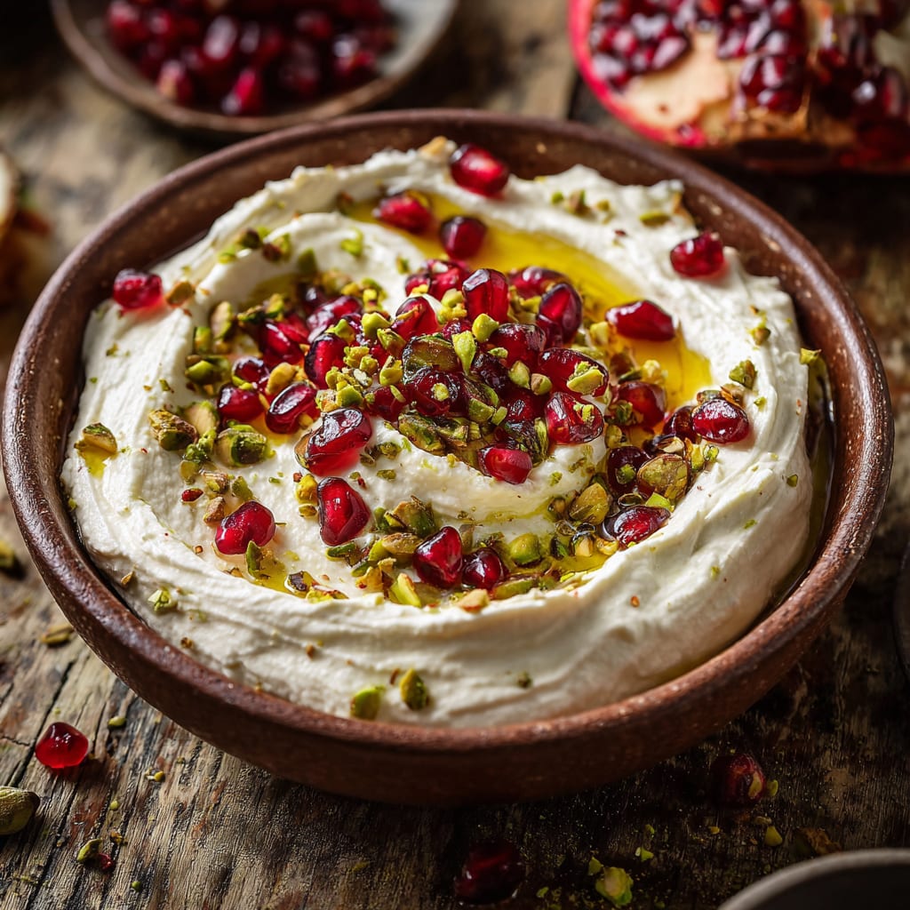 Pomegranate Pistachio Whipped Feta Dip