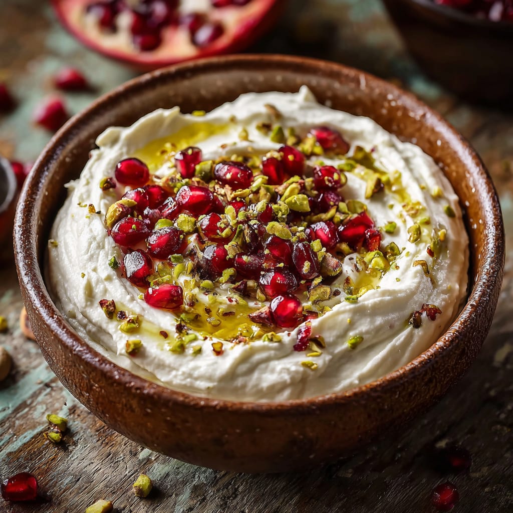 Pomegranate Pistachio Whipped Feta Dip
