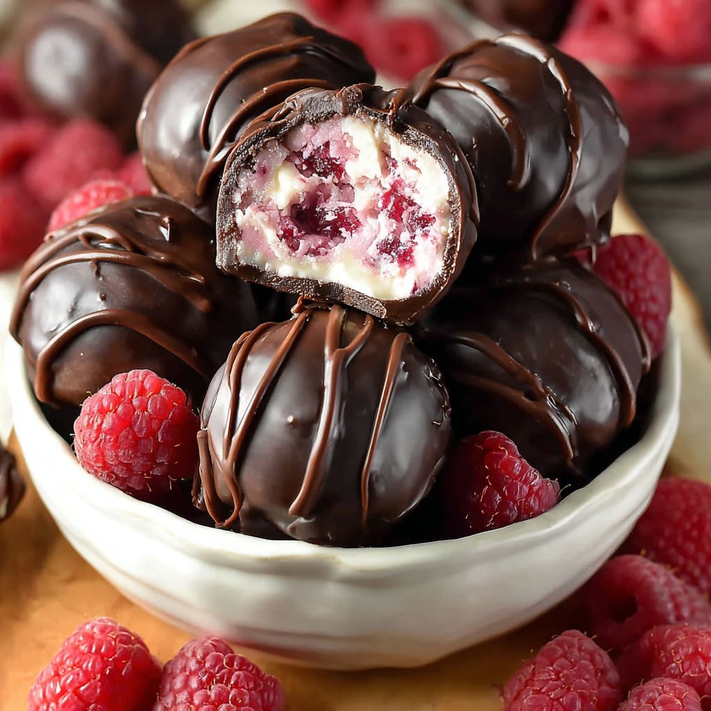 Raspberry Cheesecake Truffles