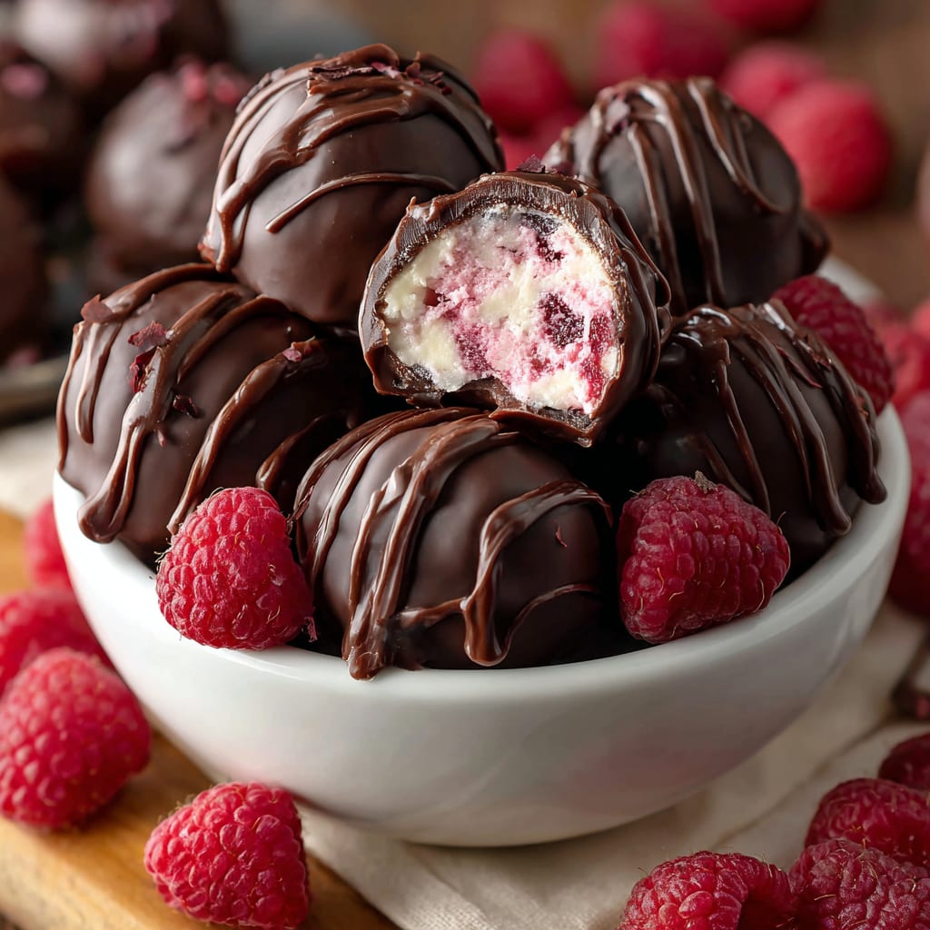 Raspberry Cheesecake Truffles