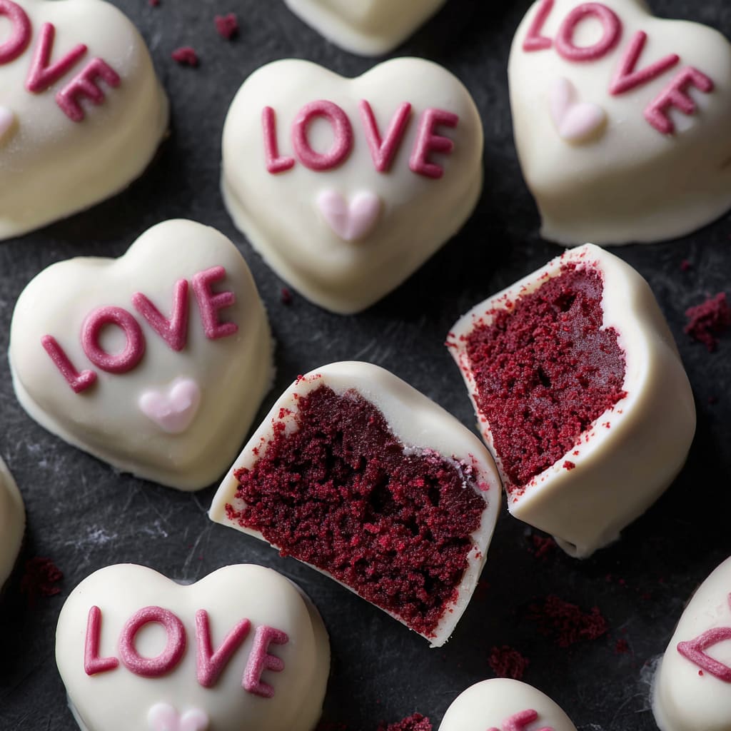 Red Velvet Cake Valentines Hearts
