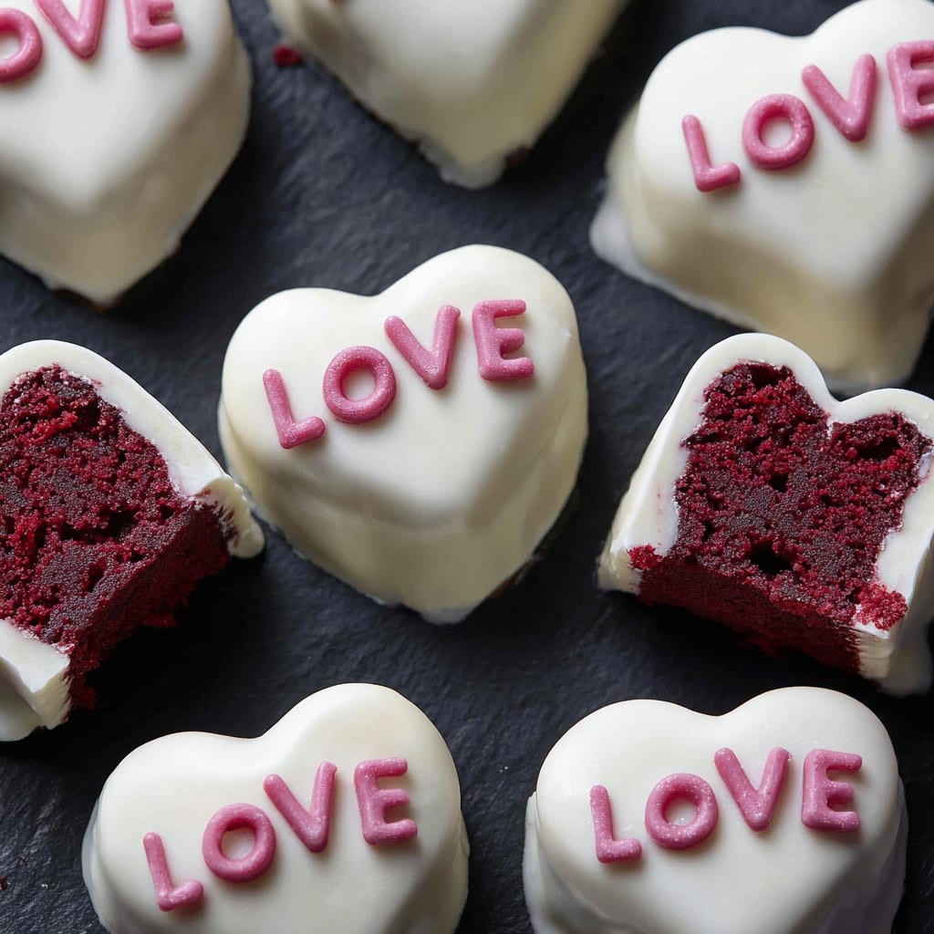 Red Velvet Cake Valentines Hearts