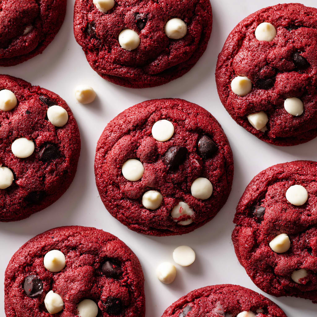 Red Velvet Chocolate Chip Cookies