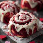 Red Velvet Valentine's Day Cinnamon Rolls