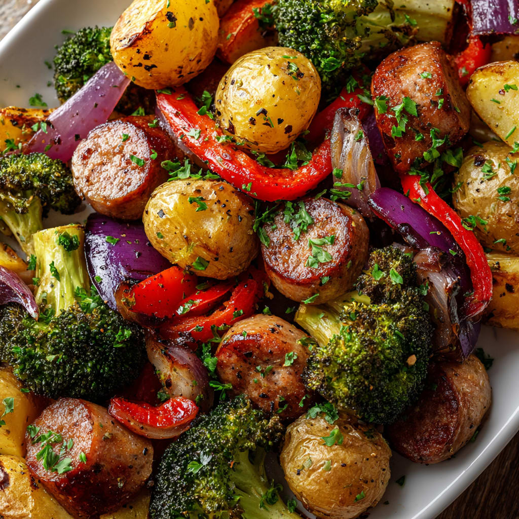 Roasted Veggie and Chicken Sausage