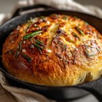 Rustic No Knead Rosemary Garlic Bread