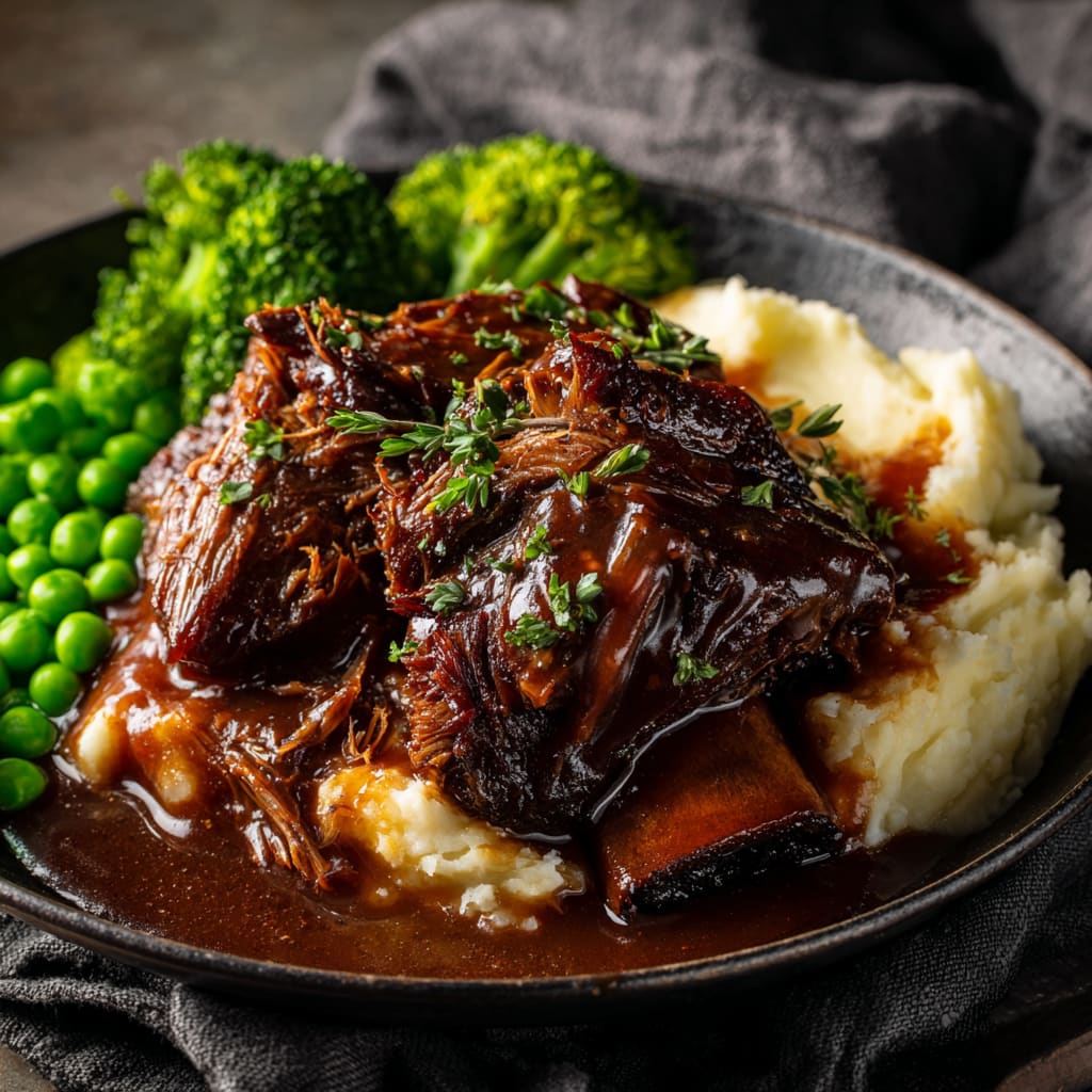 Slow Cooker Beef Short Ribs with Rich Gravy