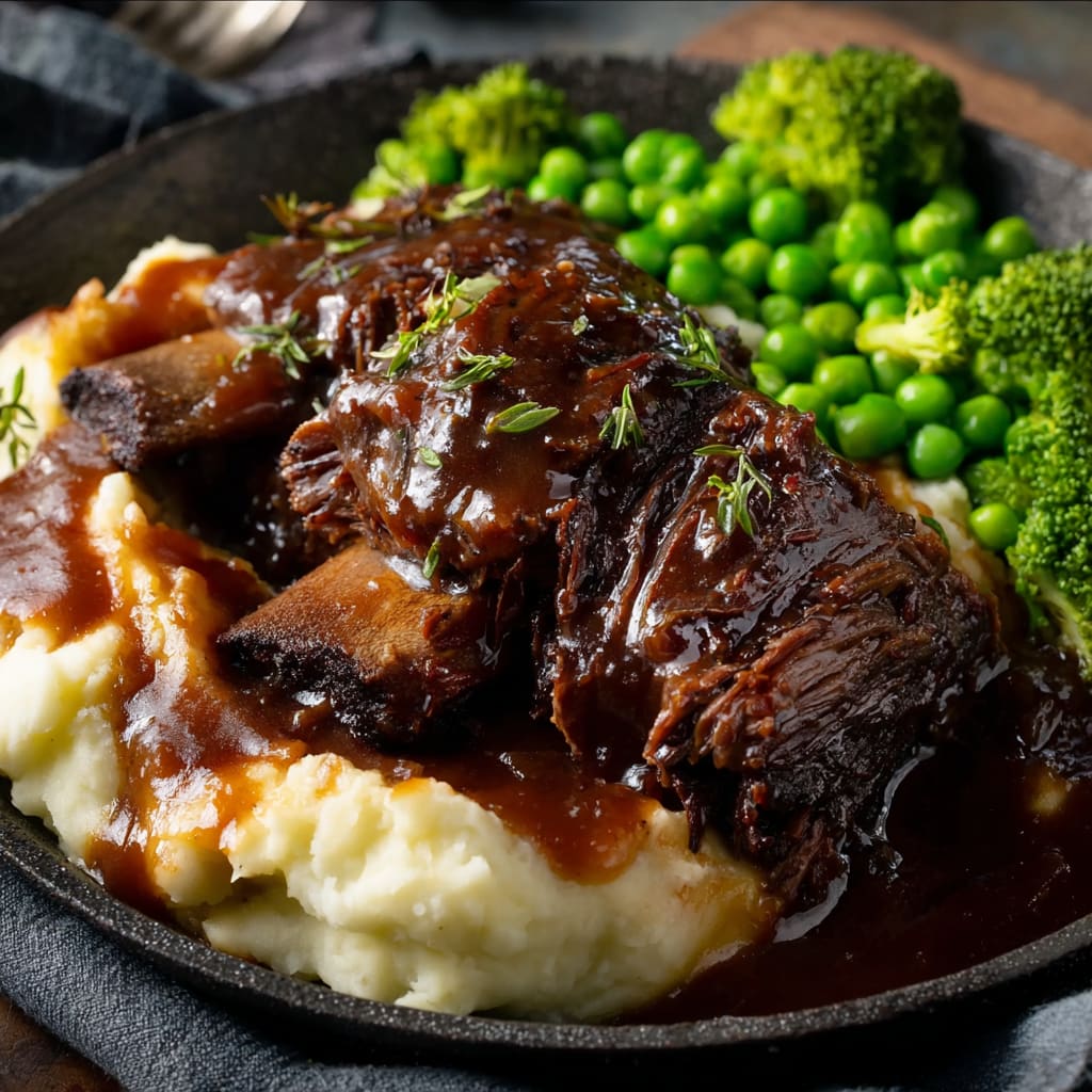 Slow Cooker Beef Short Ribs with Rich Gravy