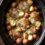 Slow Cooker Parmesan Garlic Chicken and Potatoes