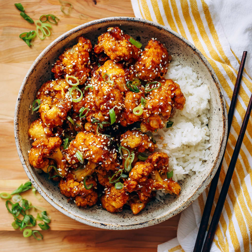 Sticky Sesame Cauliflower
