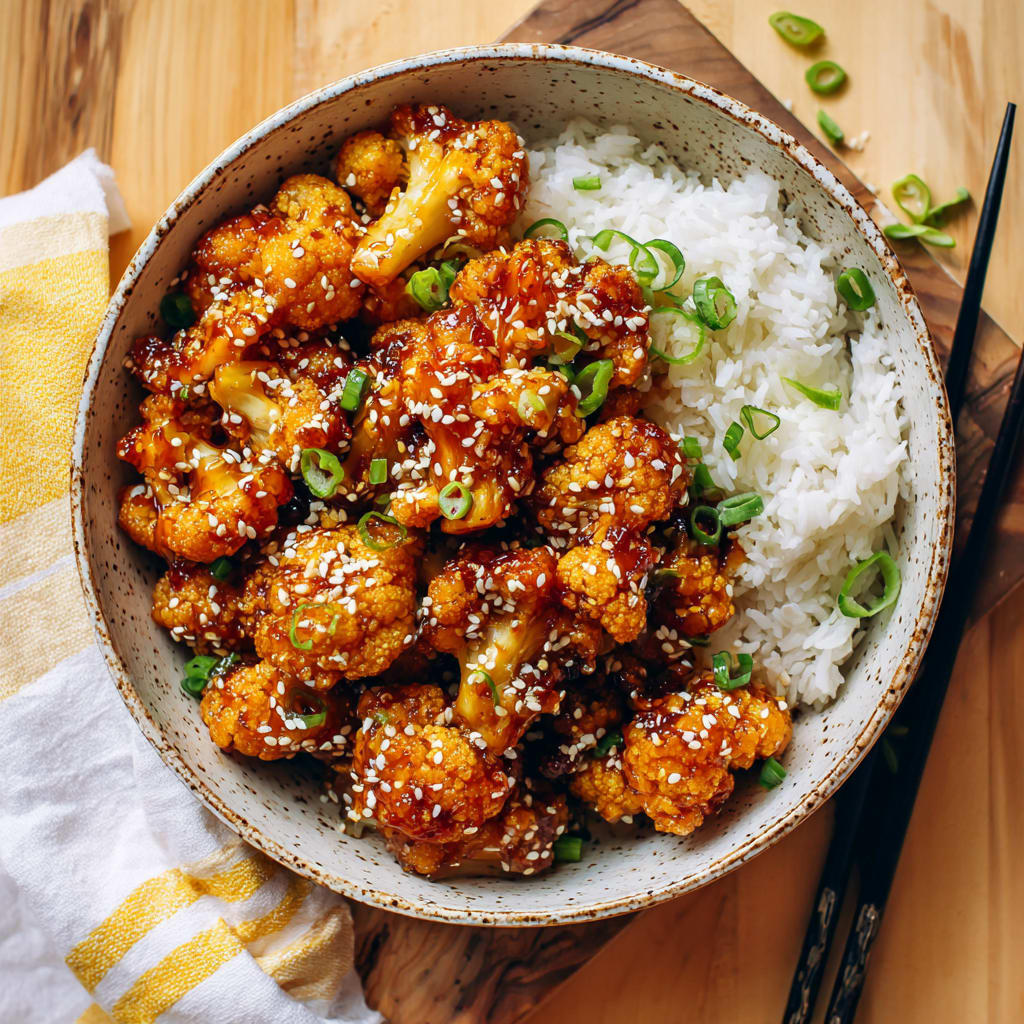 Sticky Sesame Cauliflower