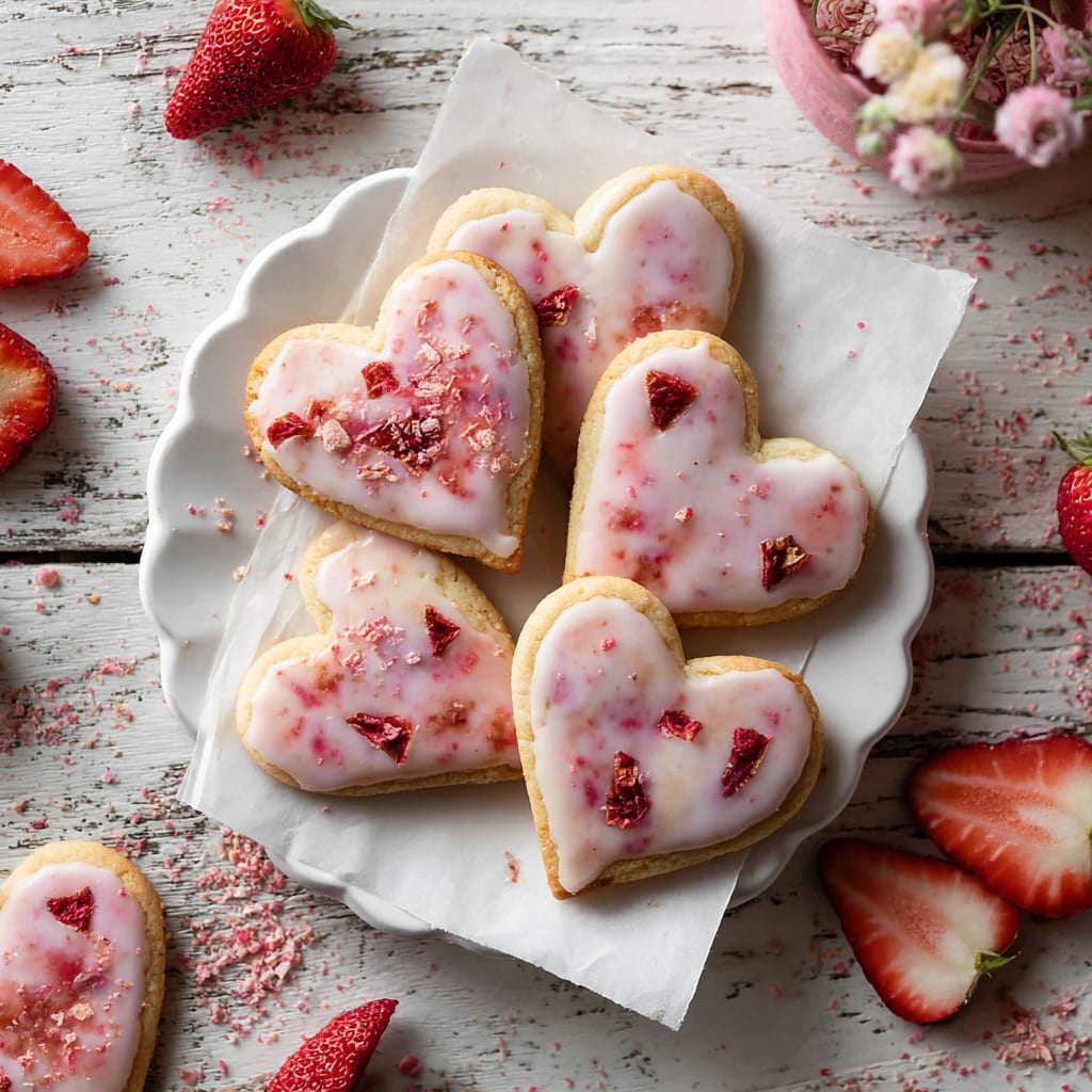 Strawberry Shortbread Cookies