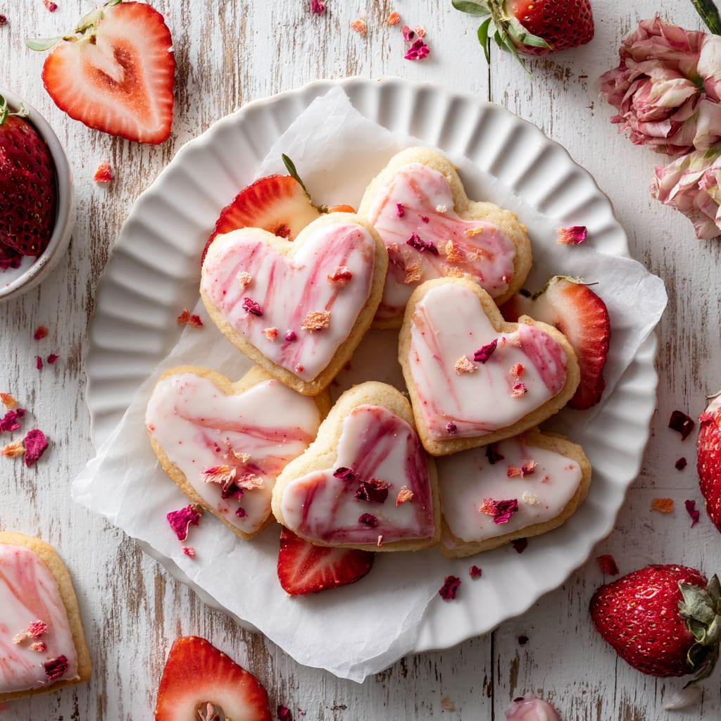Strawberry Shortbread Cookies