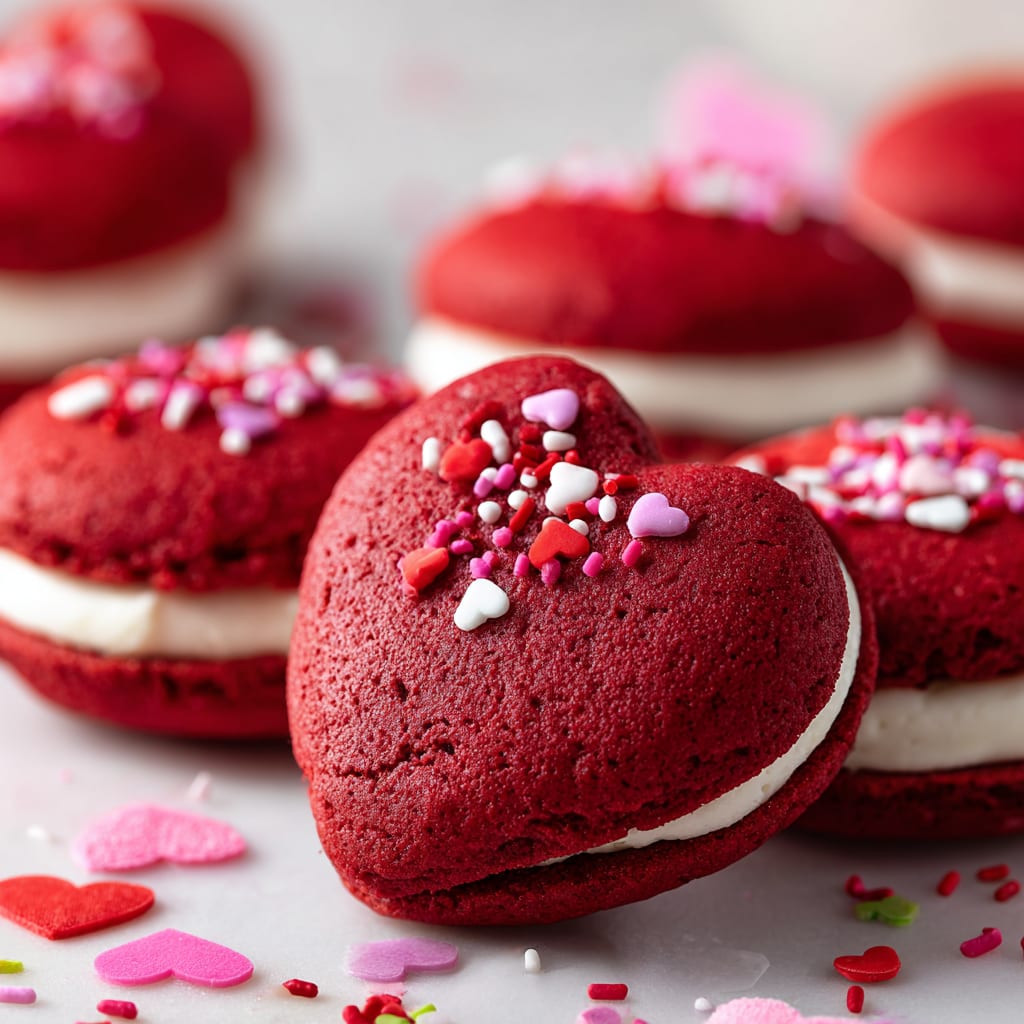 Valentines Red Velvet Whoopie Pies