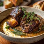 Braised Short Ribs in Creamy Herb Sauce