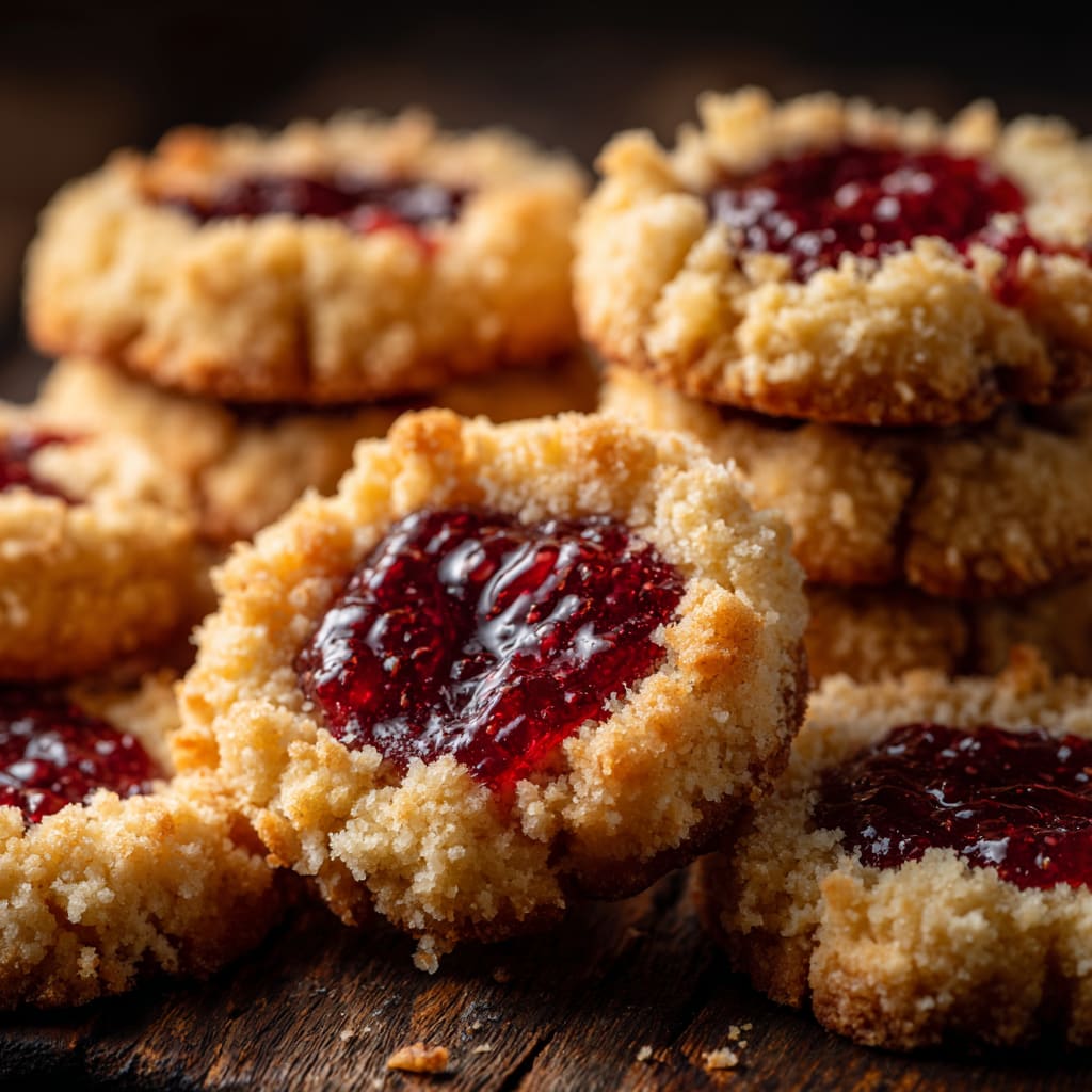 Buttery Raspberry Crumble Cookies