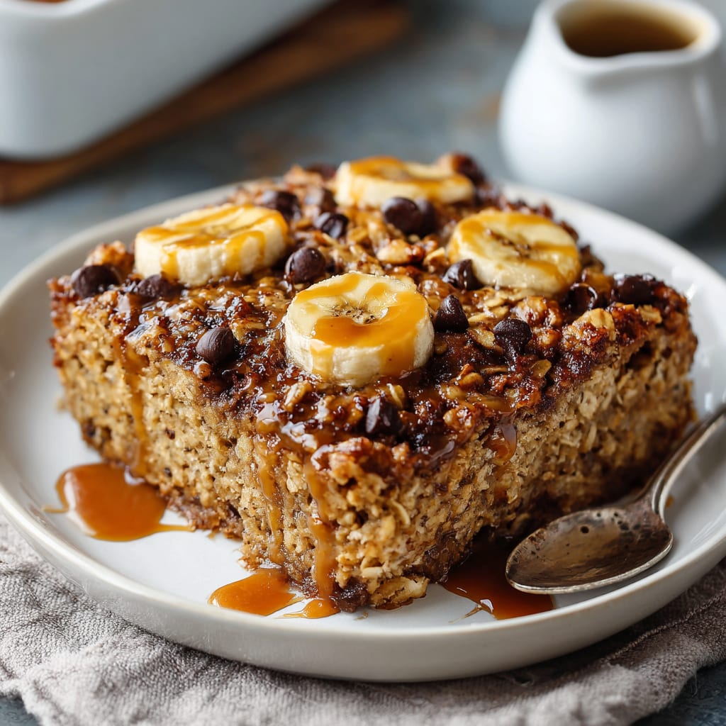Chunky Monkey Banana Baked Oatmeal