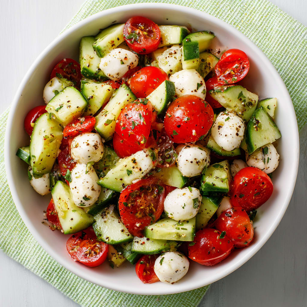 Cucumber Caprese Salad Recipe
