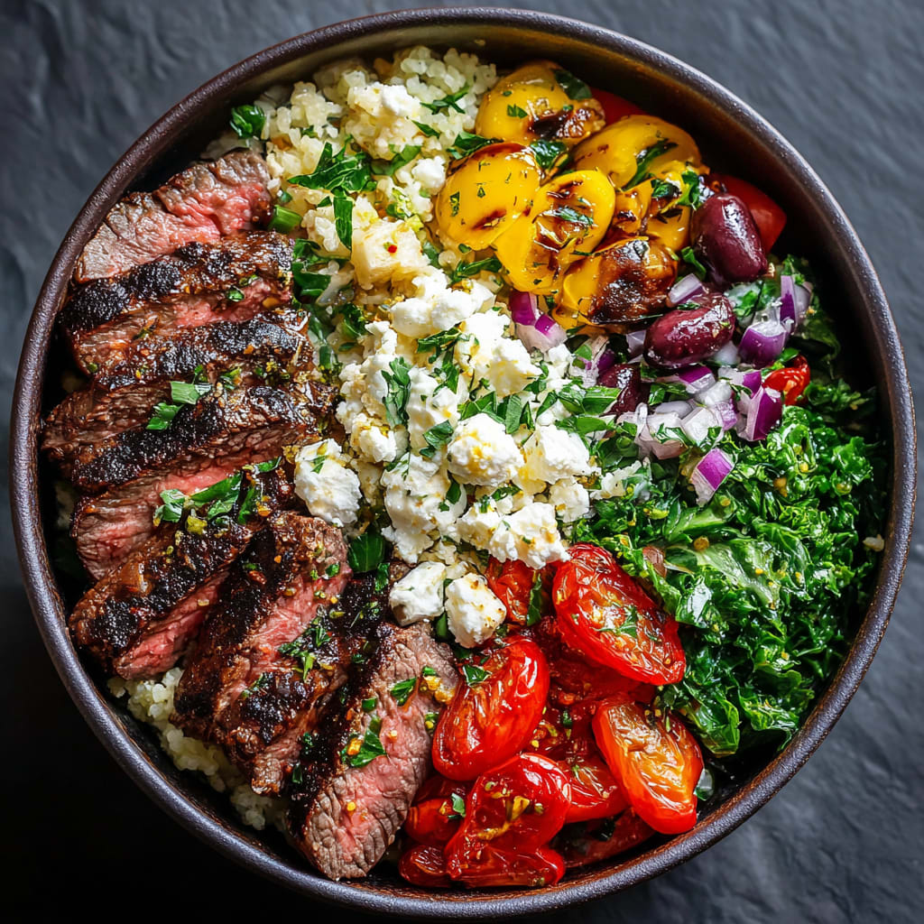 Delicious Mediterranean Steak Bowls