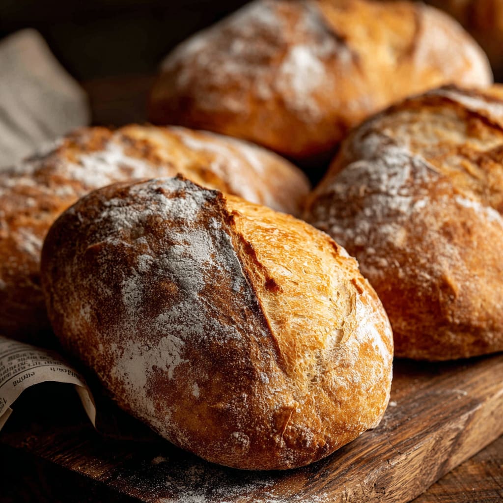 Easy Small Batch Ciabatta Rolls