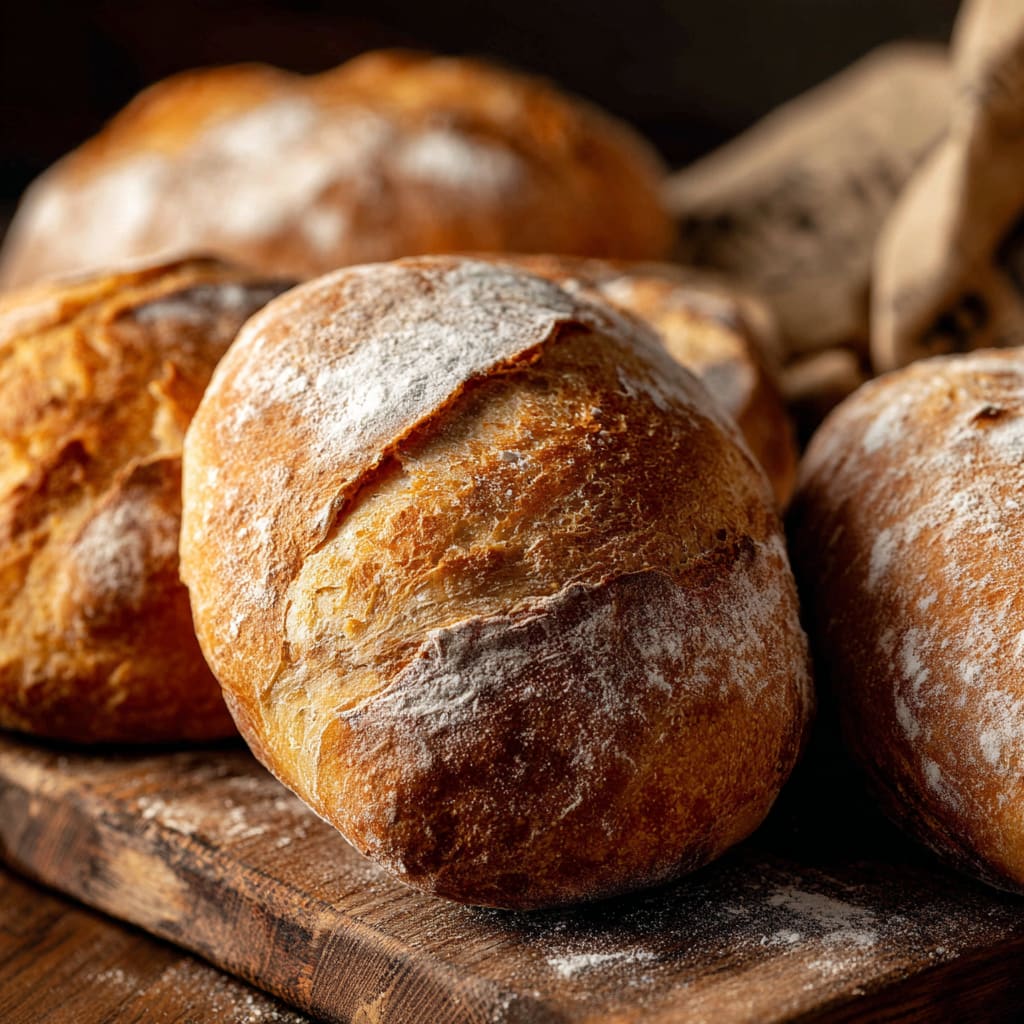 Easy Small Batch Ciabatta Rolls