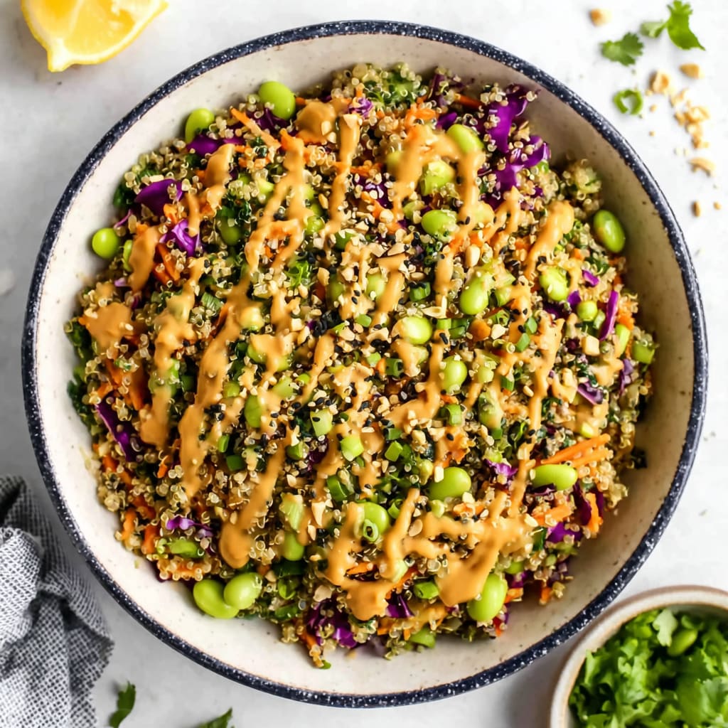 Edamame Peanut Crunch Salad