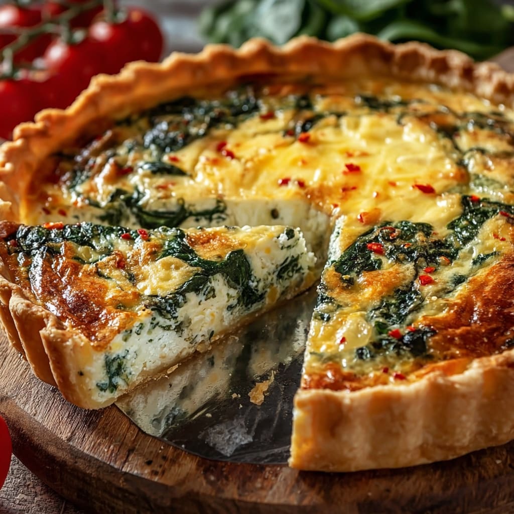 Elegant Ricotta and Spinach Quiche
