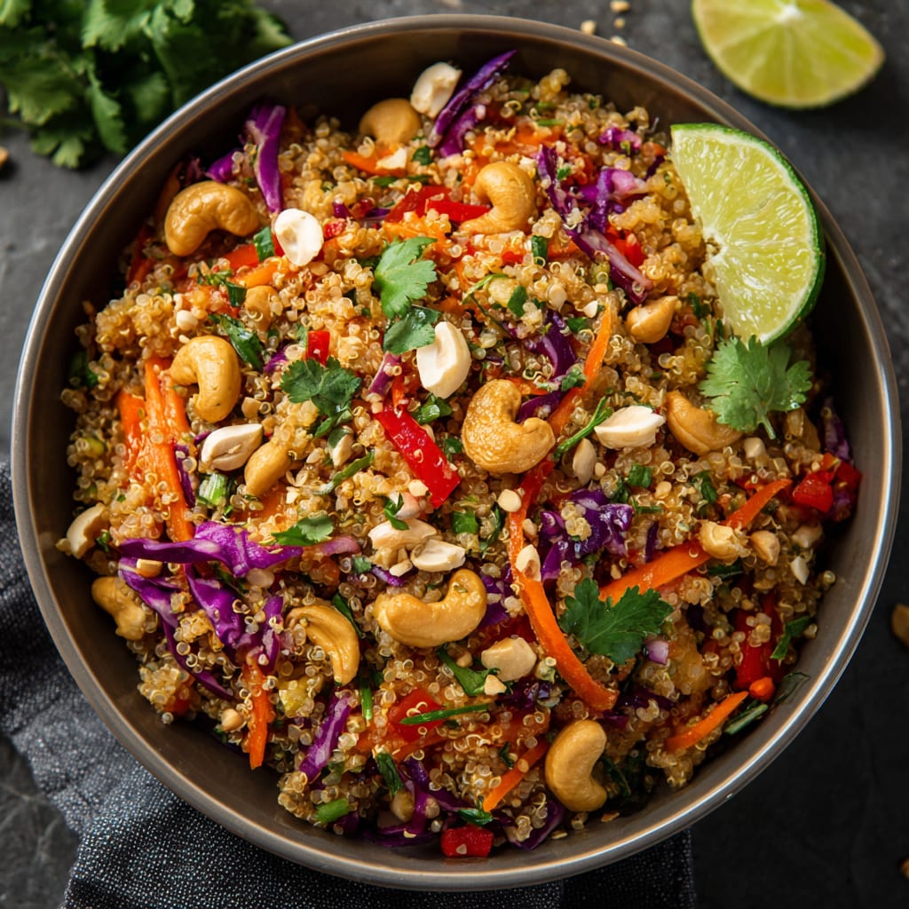 Famous Crunchy Cashew Thai-Inspired Quinoa Salad